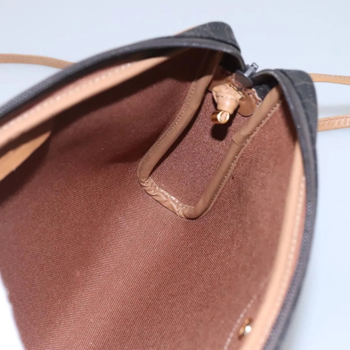 Christian Dior Vintage Honeycomb Canvas and Leather, Black, Canvas, Shoulder Bag