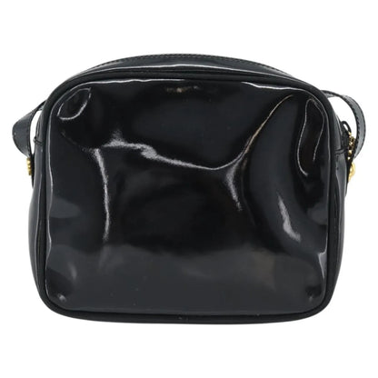Salvatore Ferragamo Vala Patent Leather, Black, Patent Leather, Shoulder Bag