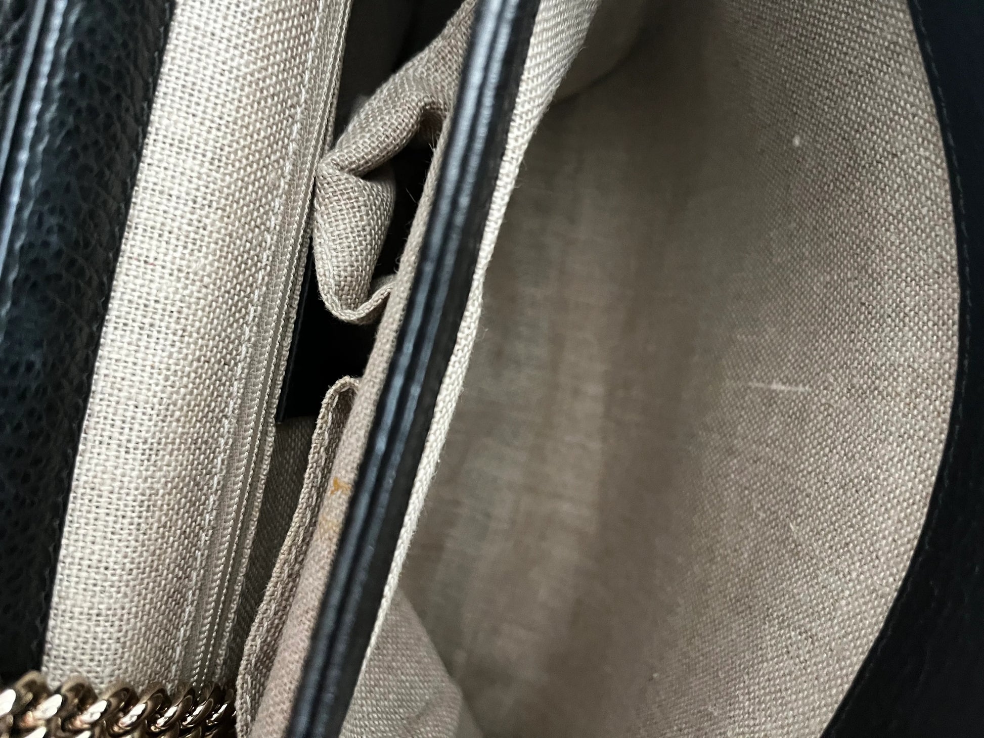 Gucci Interlocking Top Handle Leather, Black, Leather, Shoulder Bag