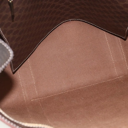 Celine Vintage Macadam Shopper Tote Canvas and Leather, Brown, Canvas, Tote Bag