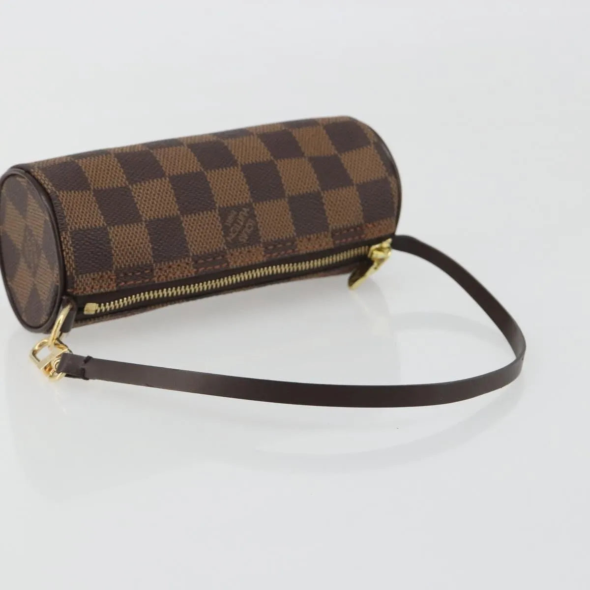 Louis Vuitton Papillon Pochette Damier Ebene, Brown, Canvas, Clutch