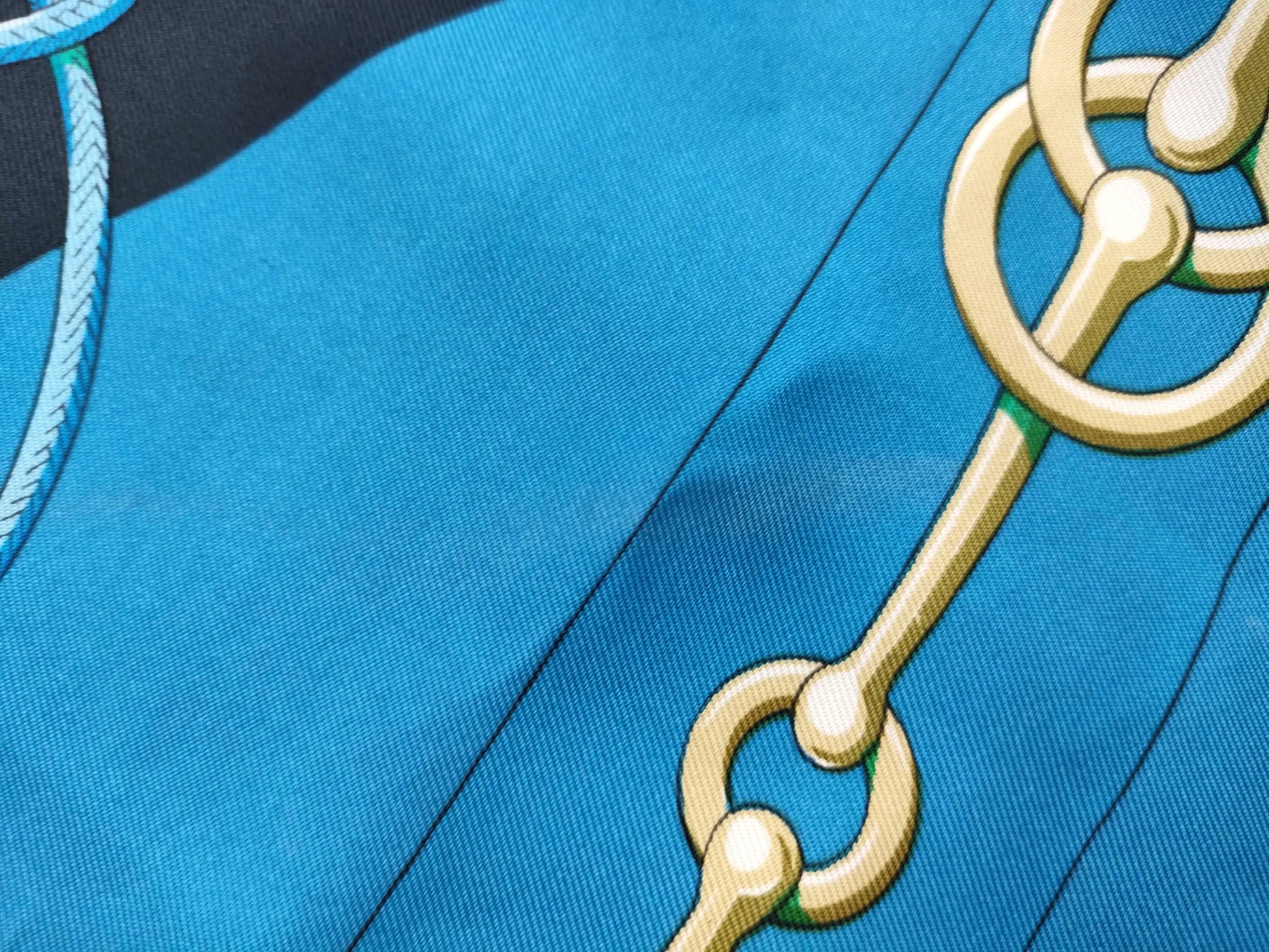 Hermes Carré 90 Silk multicolor, Blue, Cotton, Scarf