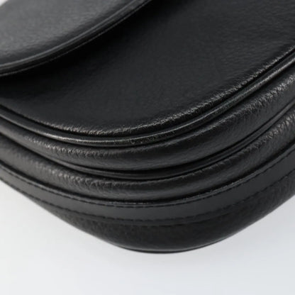 Burberry Flap Shoulder Leather, Black, Leather, Shoulder Bag