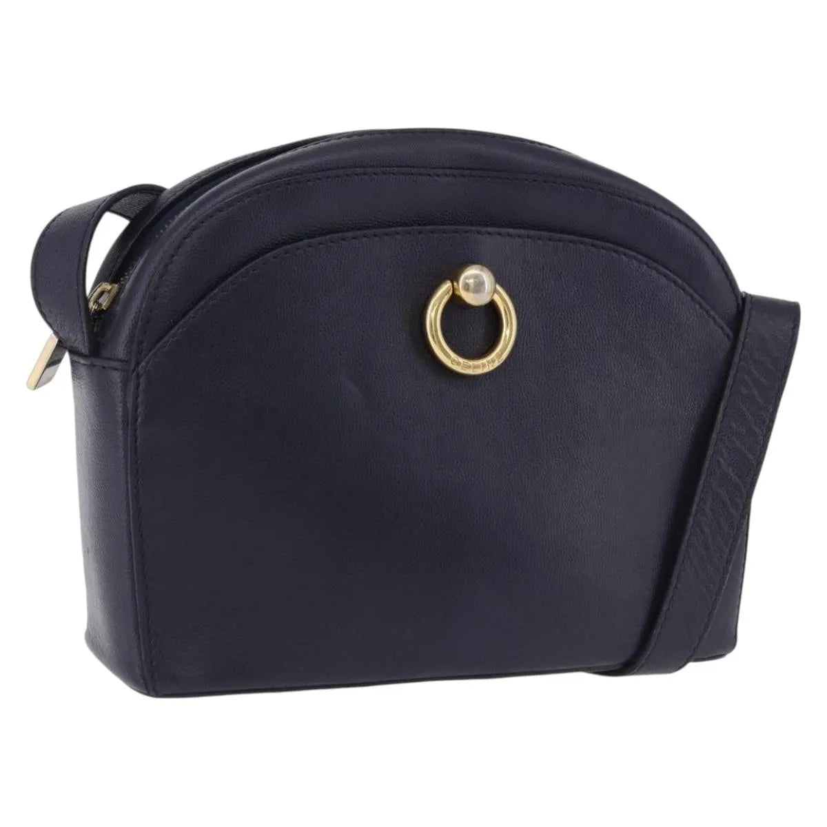 Celine Vintage Leather, Navy, Leather, Shoulder Bag