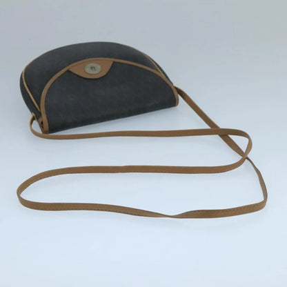 Christian Dior Vintage Honeycomb Flap Canvas and Leather, Black, PVC, Shoulder Bag