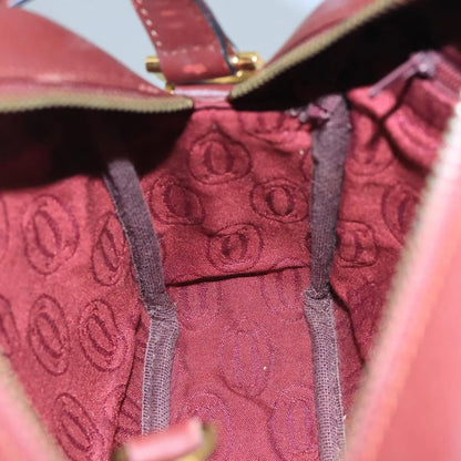 cartier Must de Cartier Leather, Burgundy, Leather, Shoulder Bag