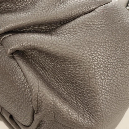 Fendi Selleria Pomodorino Leather, Gray, Leather, Tote Bag