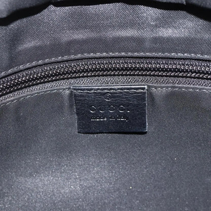 Gucci Vintage Front Pocket Tote GG Coated Canvas with Leather, Black, Canvas, Tote Bag