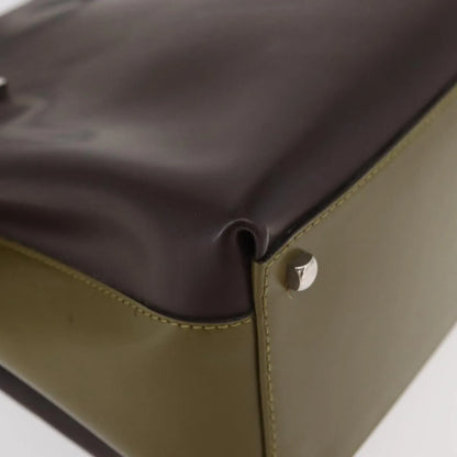 Salvatore Ferragamo Double Gancini Side Buckle Tote Patent Leather, Brown, Patent Leather, Handbag