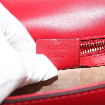 Gucci Sylvie Leather, Red, Leather, Shoulder Bag