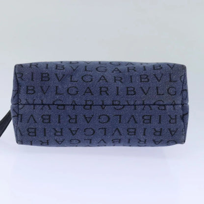 Bvlgari Pouch Canvas, Blue, Canvas, Clutch
