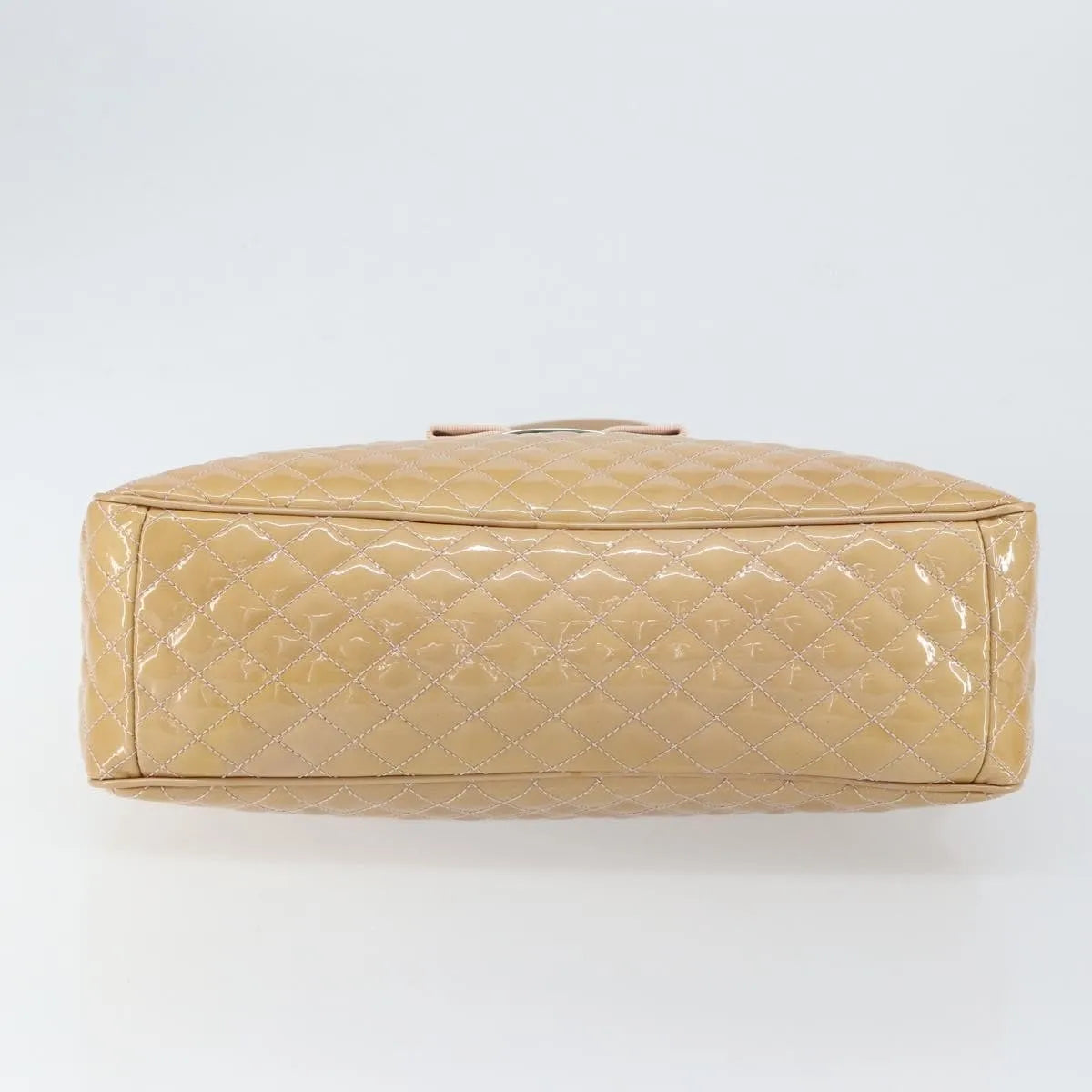 Salvatore Ferragamo Vala Patent leather, Beige, Patent Leather, Handbag