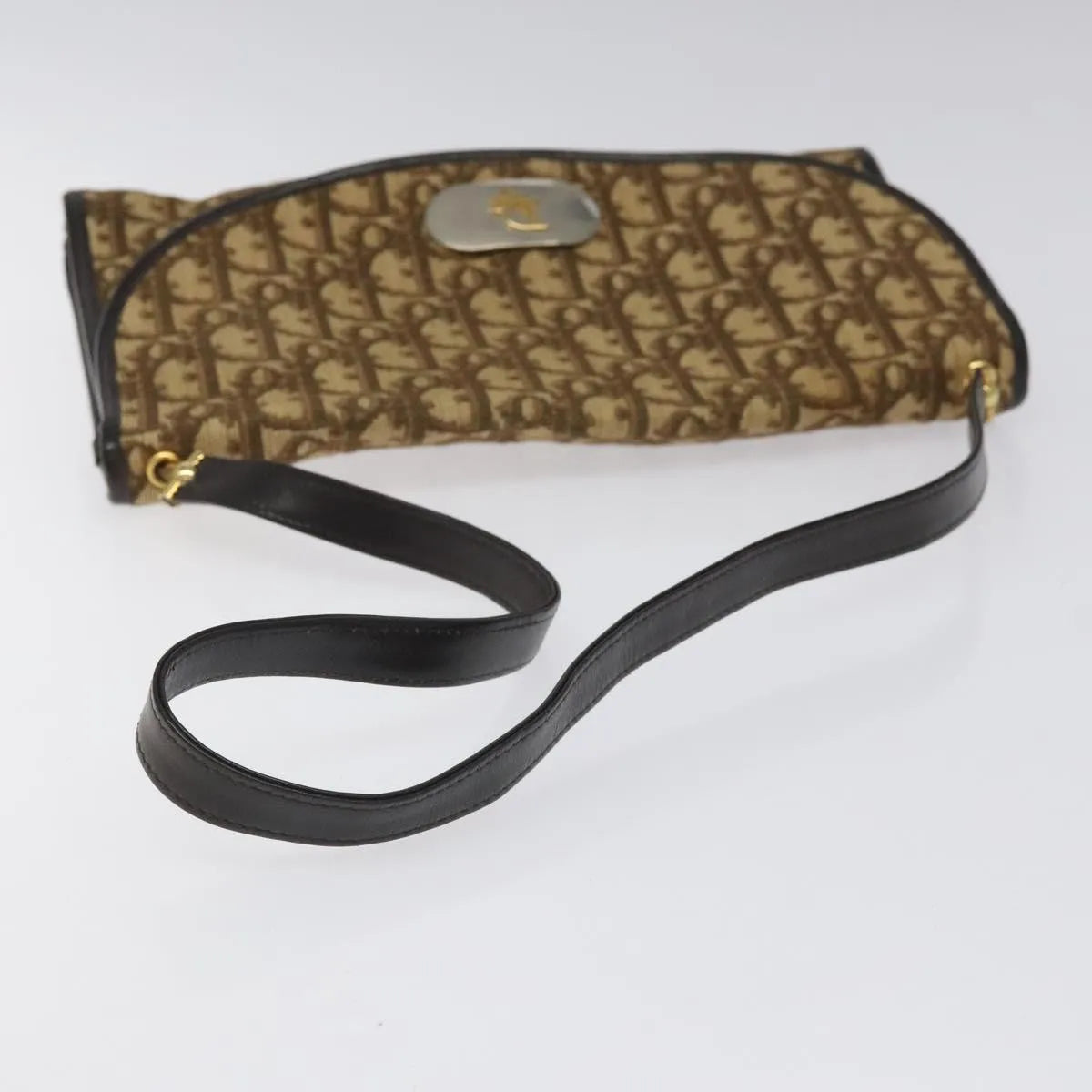 Christian Dior Vintage Trotter Flap Canvas, Brown, Canvas, Shoulder Bag