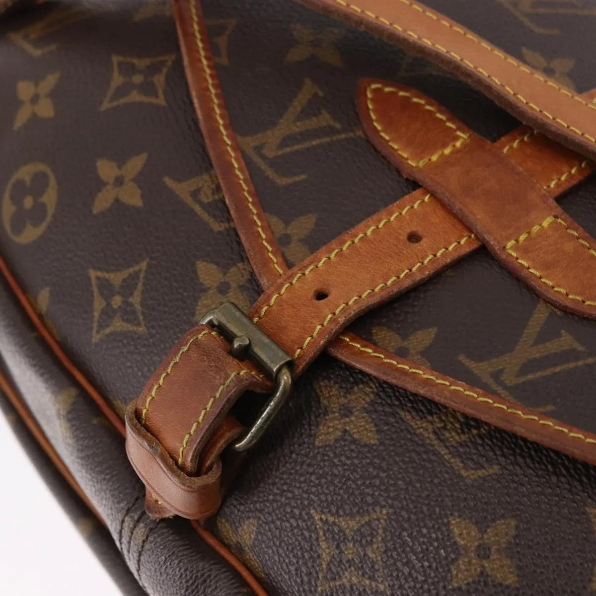Louis Vuitton Saumur Monogram, Brown, Canvas, Shoulder Bag