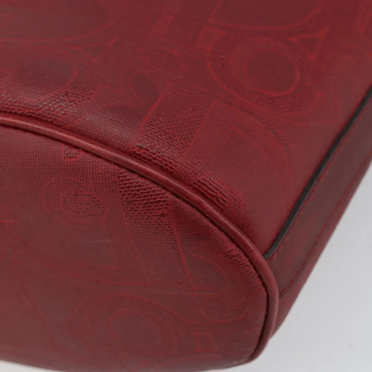 Christian Dior Vintage Trotter Canvas, Red, Canvas, Shoulder Bag