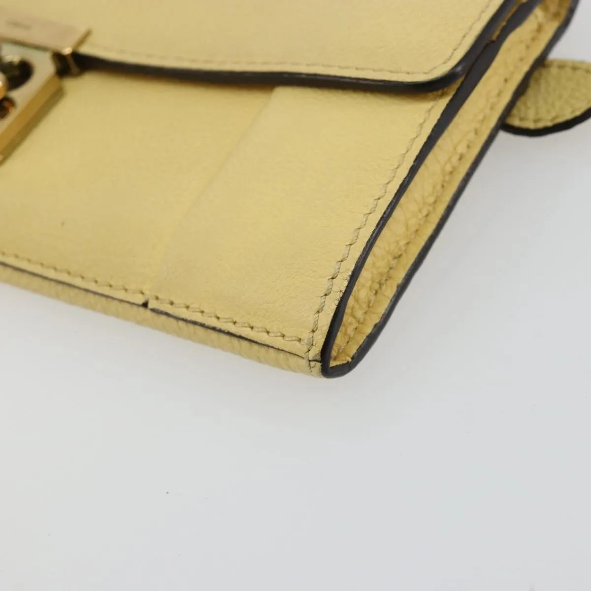 Chloe Marcie Continental Leather, Yellow, Leather, Wallet