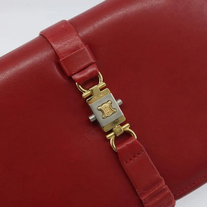 Celine Vintage Leather, Red, Leather, Shoulder Bag