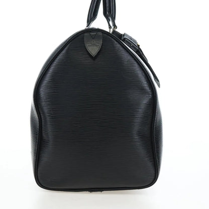 Louis Vuitton Keepall Epi, Black, Leather, Travel Bag
