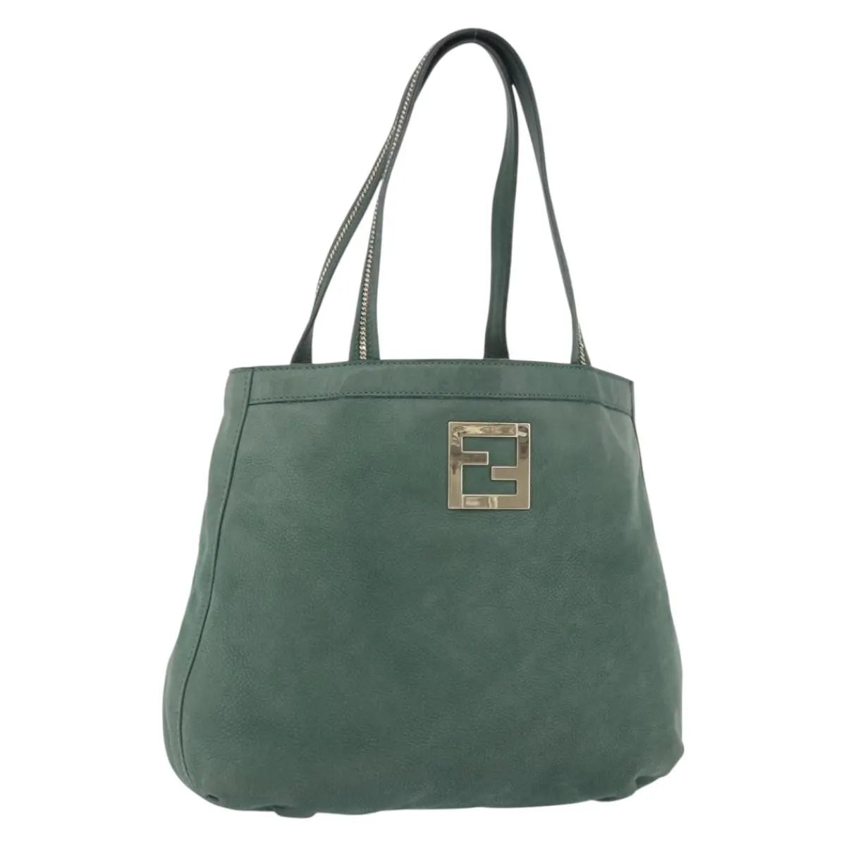 Fendi Vintage Tote leather, Green, Leather, Shoulder Bag