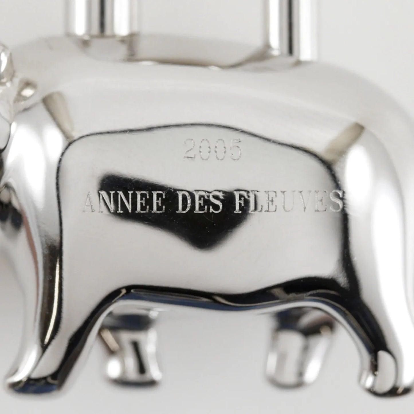 Hermes Cadena Metal, Silver, Metal, Charm