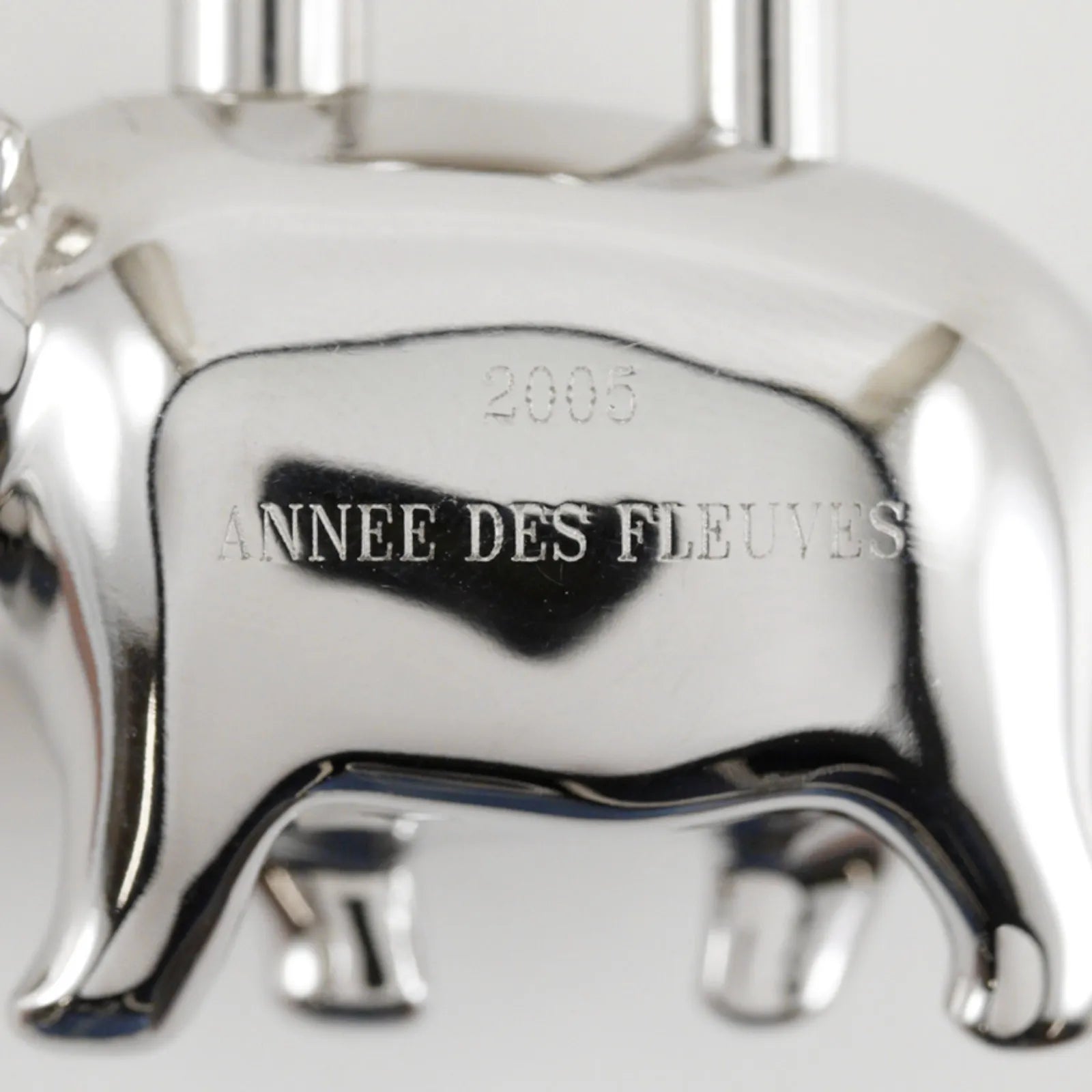 Hermes Cadena Metal, Silver, Metal, Charm