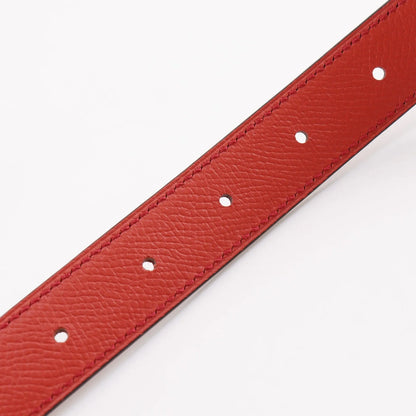 Hermes Rivale Reversible Belt Leather, Red, Leather, Belt