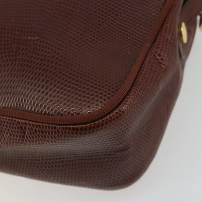 Salvatore Ferragamo Vara Bow camera Leather, Brown, Leather, Shoulder Bag