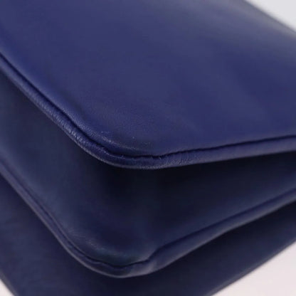 Celine Trio Leather, Blue, Leather, Shoulder Bag