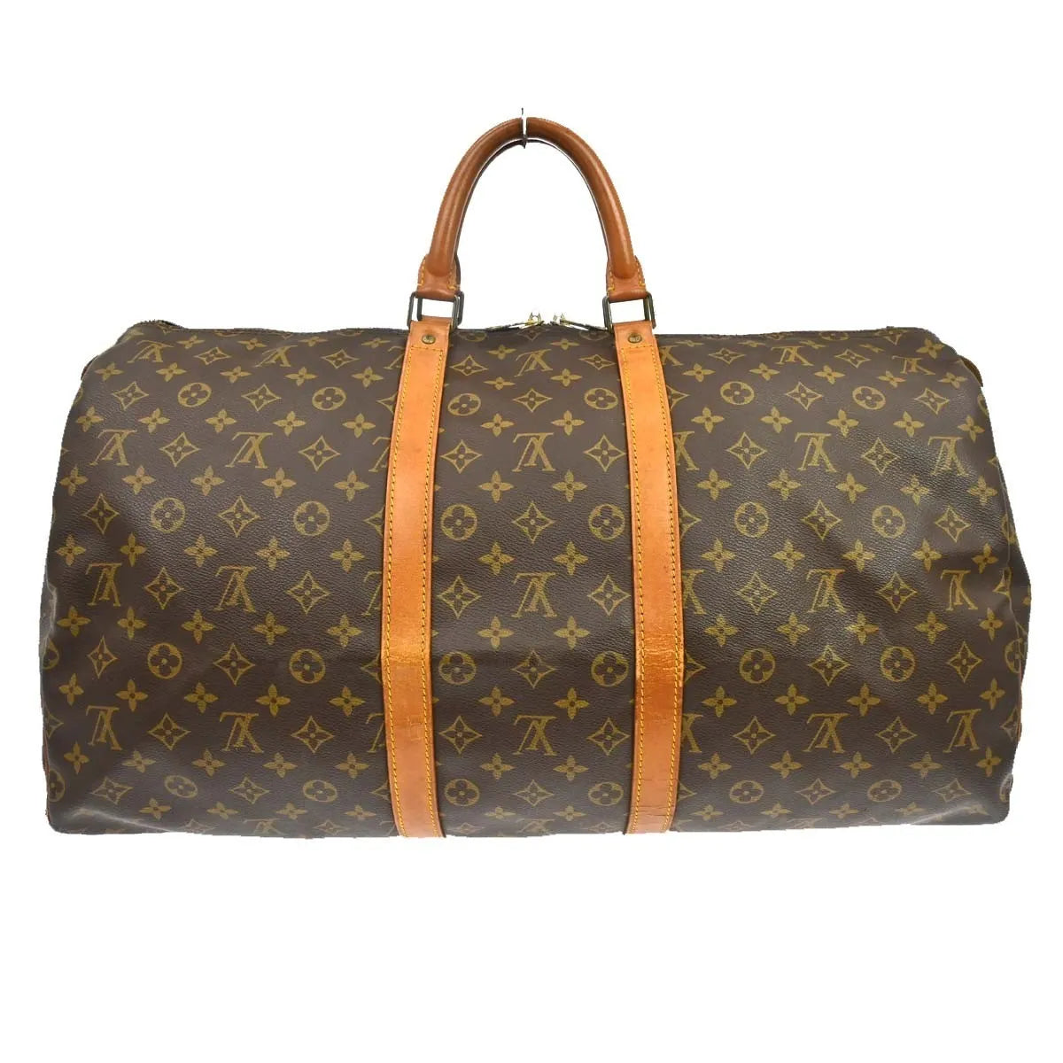 Louis Vuitton Keepall Monogram, Brown, Canvas, Travel Bag