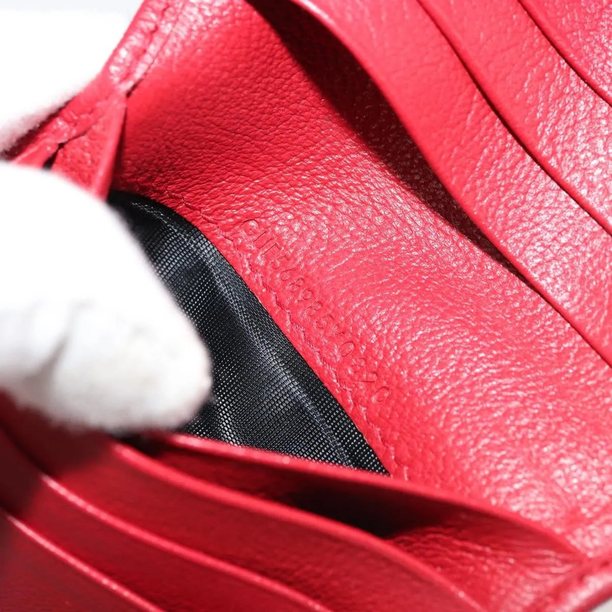 Saint Laurent Zipped Bifold Leather, Red, Leather, Wallet