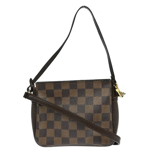 Louis Vuitton Trousse Make Up Damier Canvas, Brown, Canvas, Clutch