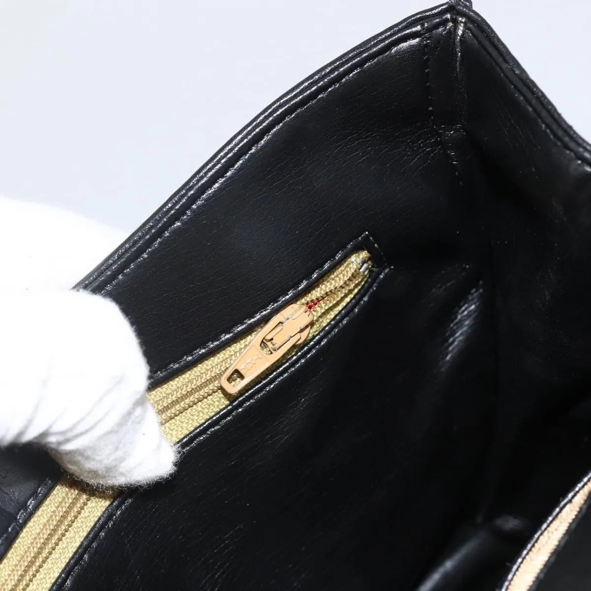 Givenchy Vintage 4G Leather, Black, Leather, Shoulder Bag