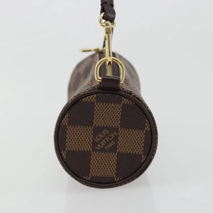 Louis Vuitton Papillon Pochette Damier, Brown, Canvas, Clutch