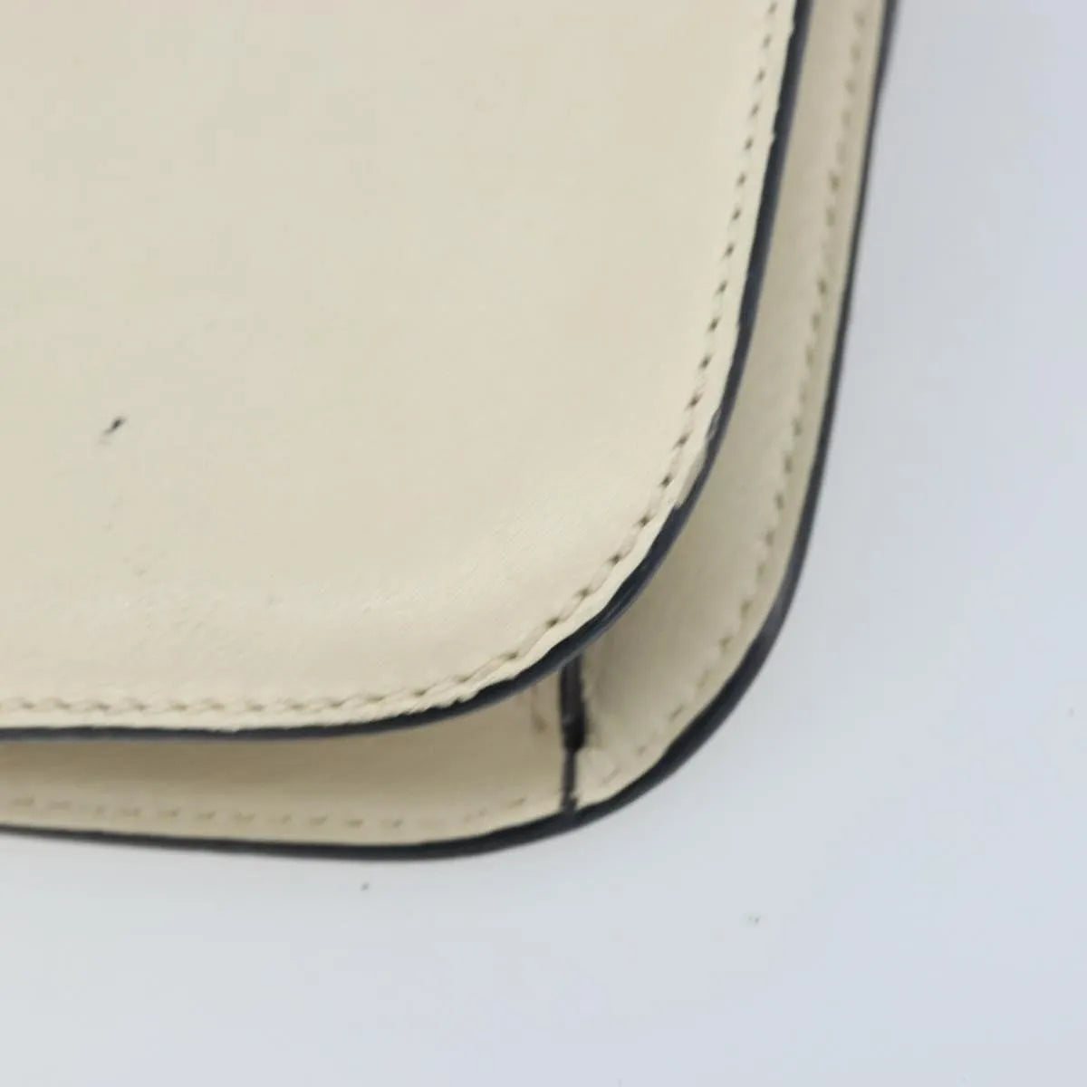 Valentino Garavani Glam Lock Leather, White, Leather, Shoulder Bag