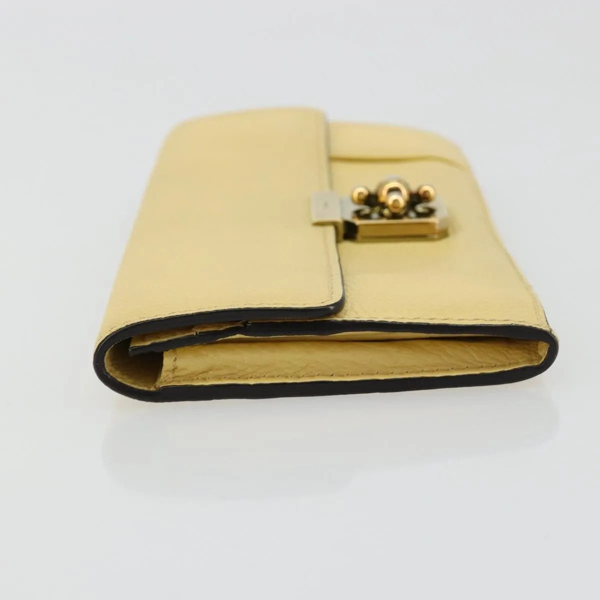 Chloe Marcie Continental Leather, Yellow, Leather, Wallet