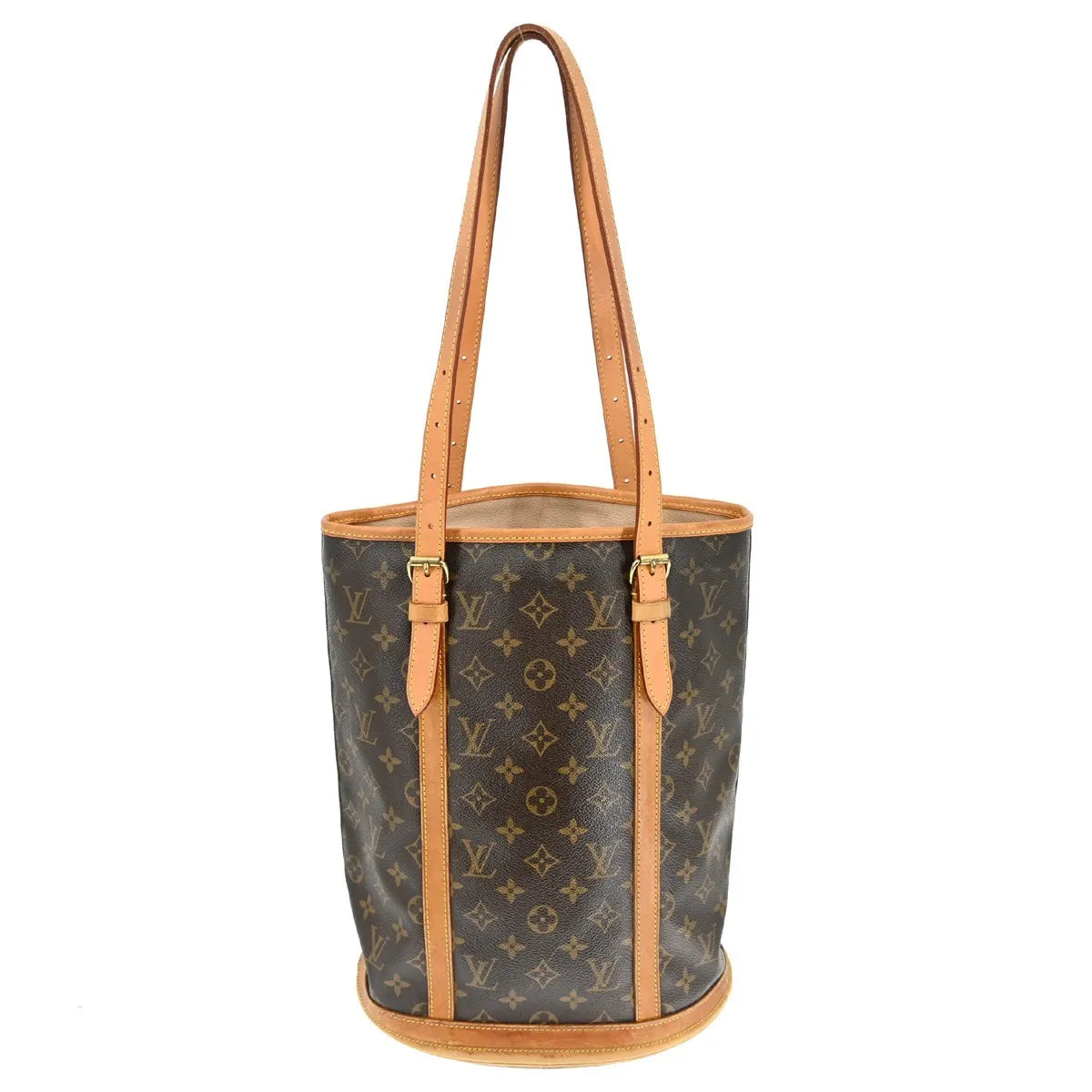 Louis Vuitton Petit Bucket Monogram Canvas, Brown, Canvas, Tote Bag