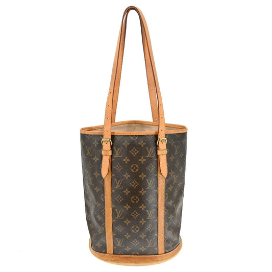 Louis Vuitton Petit Bucket Monogram Canvas, Brown, Canvas, Tote Bag