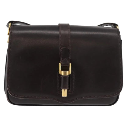 Gucci Vintage Leather, Brown, Leather, Shoulder Bag