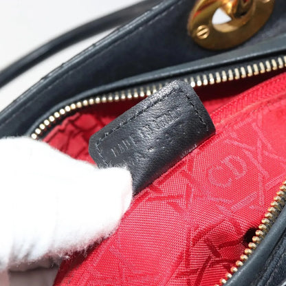 Christian Dior Vintage Lady Dior Cannage Quilt Lambskin, Black, Leather, Handbag