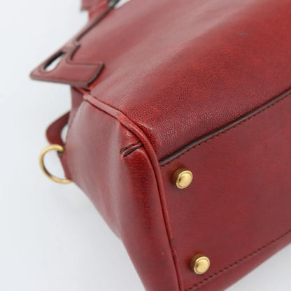 Cartier Marcello Leather, Red, Leather, Handbag
