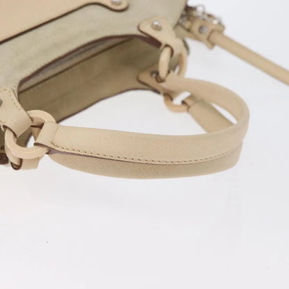 Salvatore Ferragamo Gancini Suede, Beige, Suede, Handbag