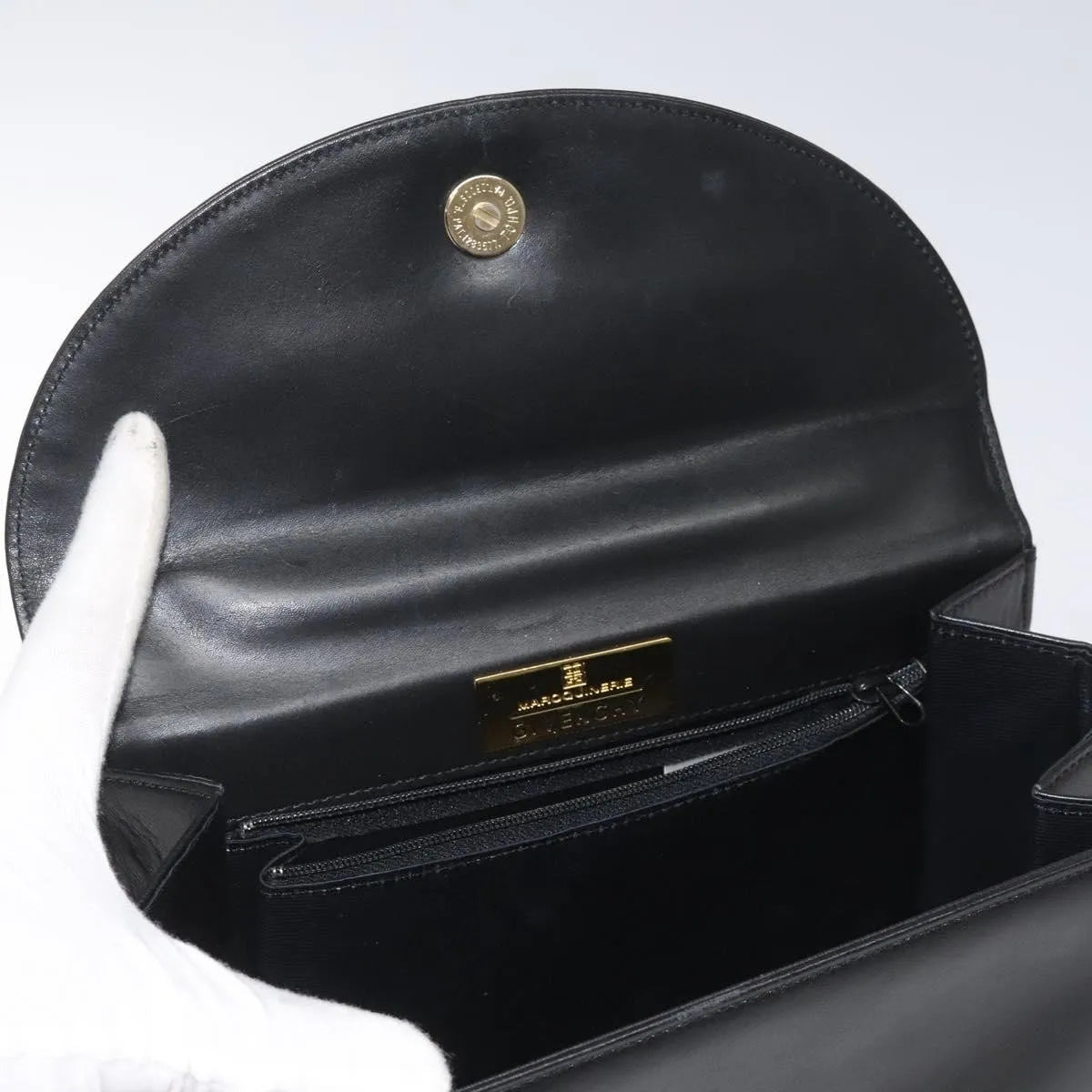 Givenchy Vintage Leather, Black, Leather, Handbag