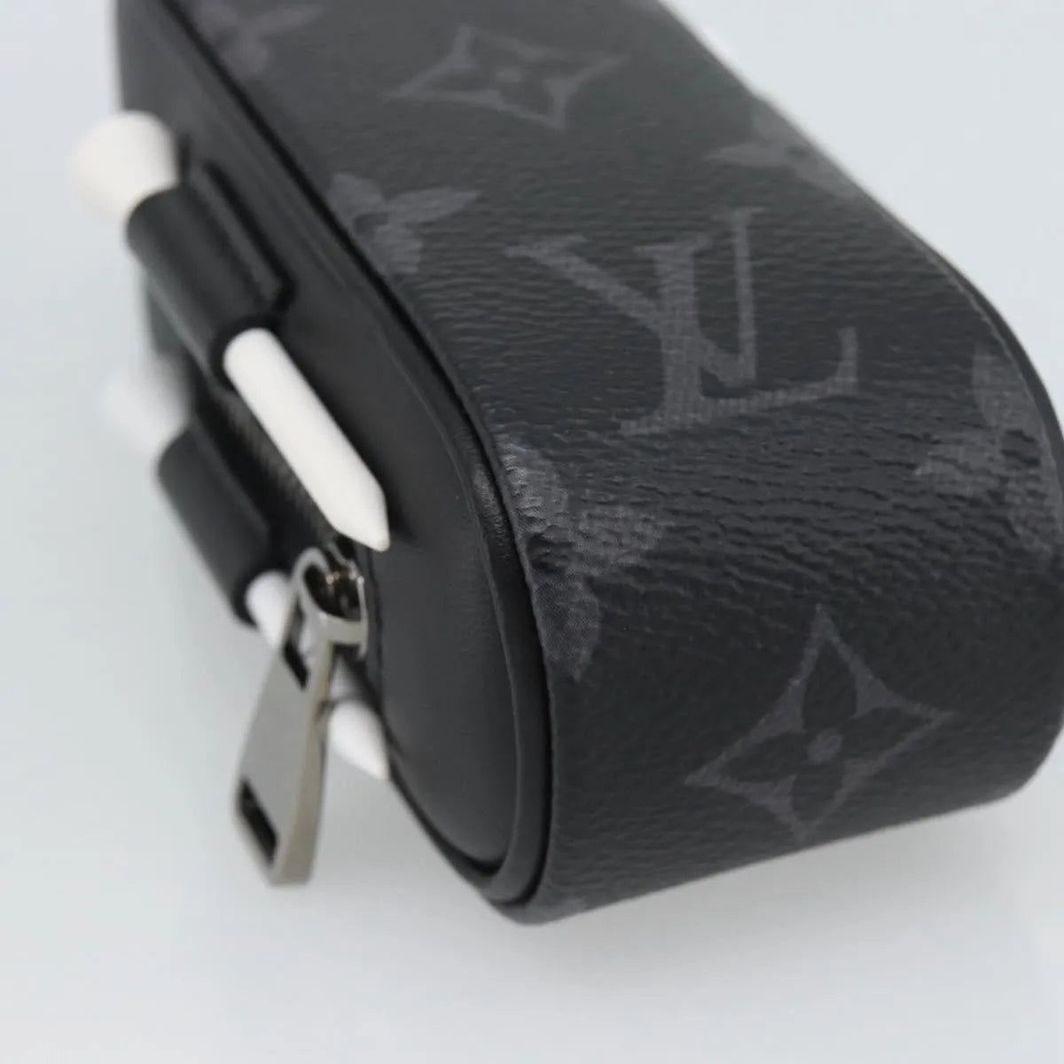 Louis Vuitton golf ball case monogram, Black, Canvas, Clutch