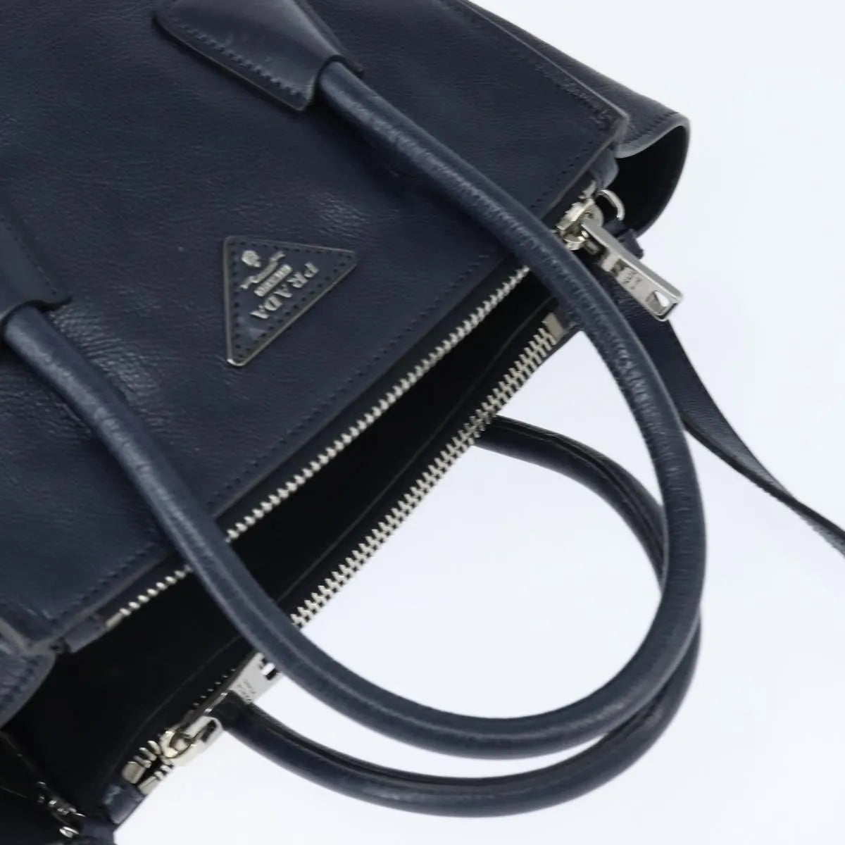Prada Vintage Leather, Navy, Leather, Handbag