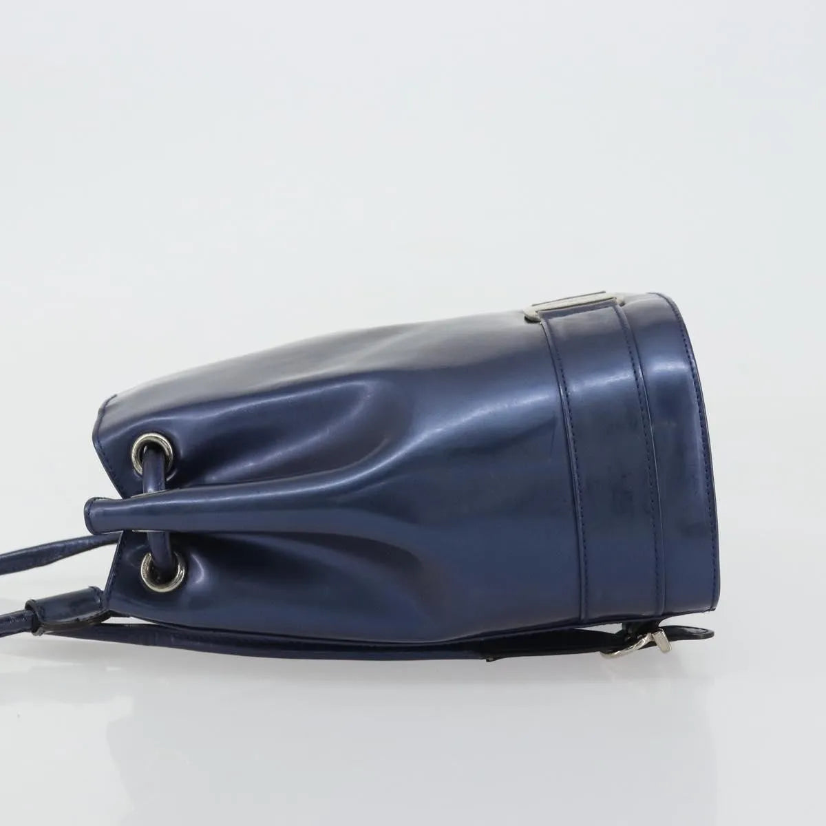 Salvatore Ferragamo Vala Patent Leather, Navy, Patent Leather, Backpack