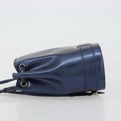 Salvatore Ferragamo Vala Patent Leather, Navy, Patent Leather, Backpack