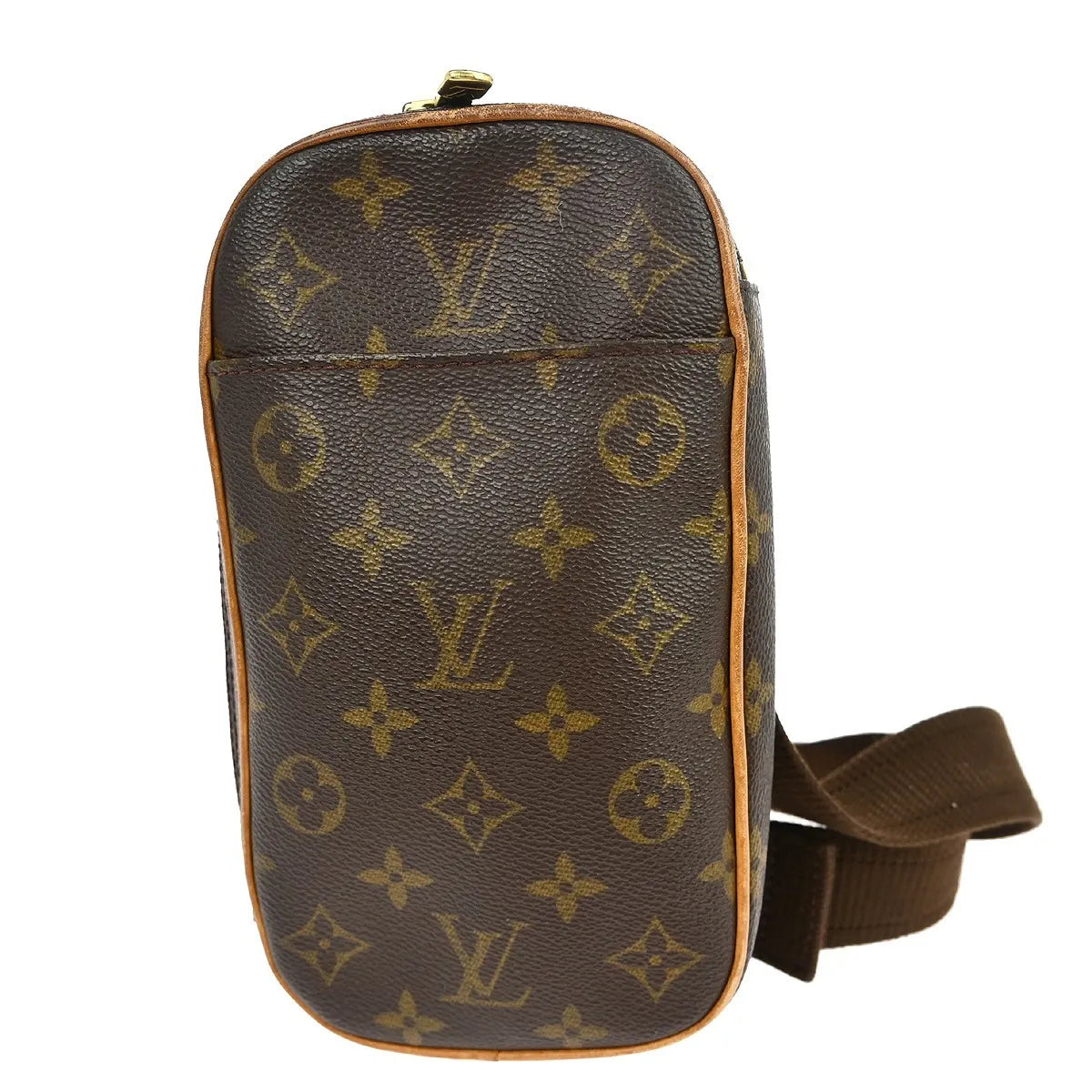 Louis Vuitton Pochette Gange Monogram Canvas, Brown, Canvas, Clutch