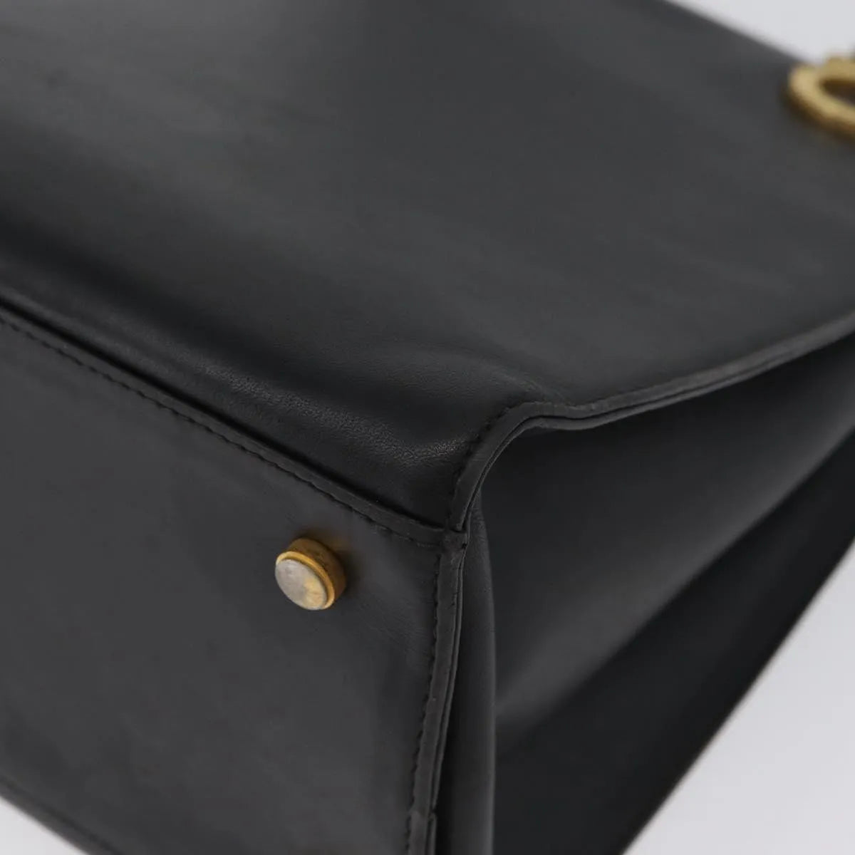 Salvatore Ferragamo Gancini Tote Leather, Black, Leather, Tote Bag
