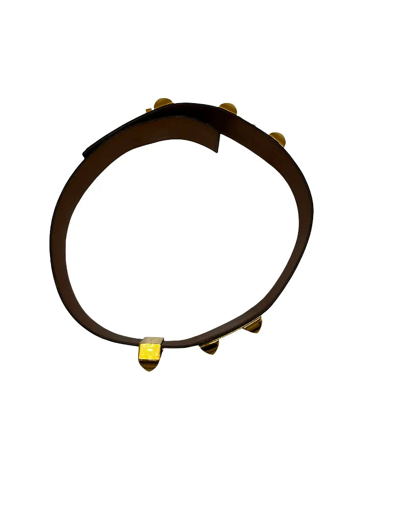 Hermes Collier de Chien Belt Leather, Black, Leather, Belt