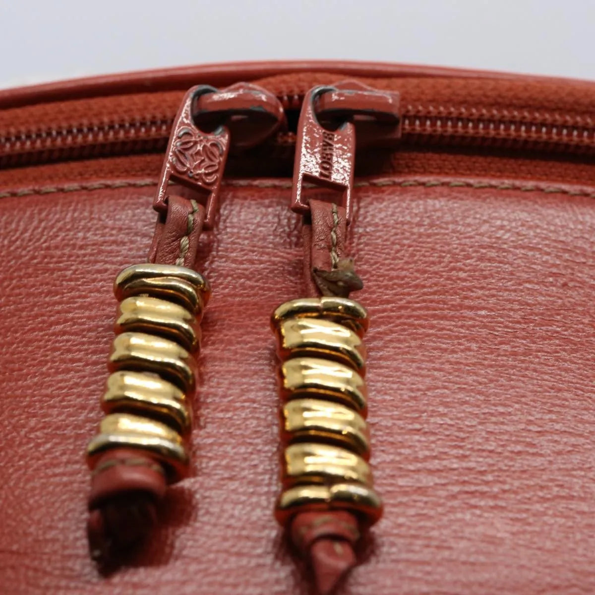 Loewe Vintage Velazquez Top Handle Leather, Orange, Leather, Handbag